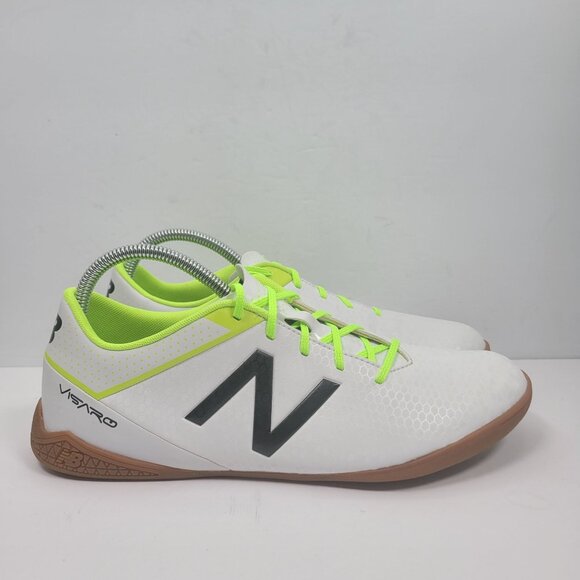 New Balance Visaro Men's White/Neon Green Soccer Shoes MSVRCIWT US Size 9.5 - Picture 1 of 8
